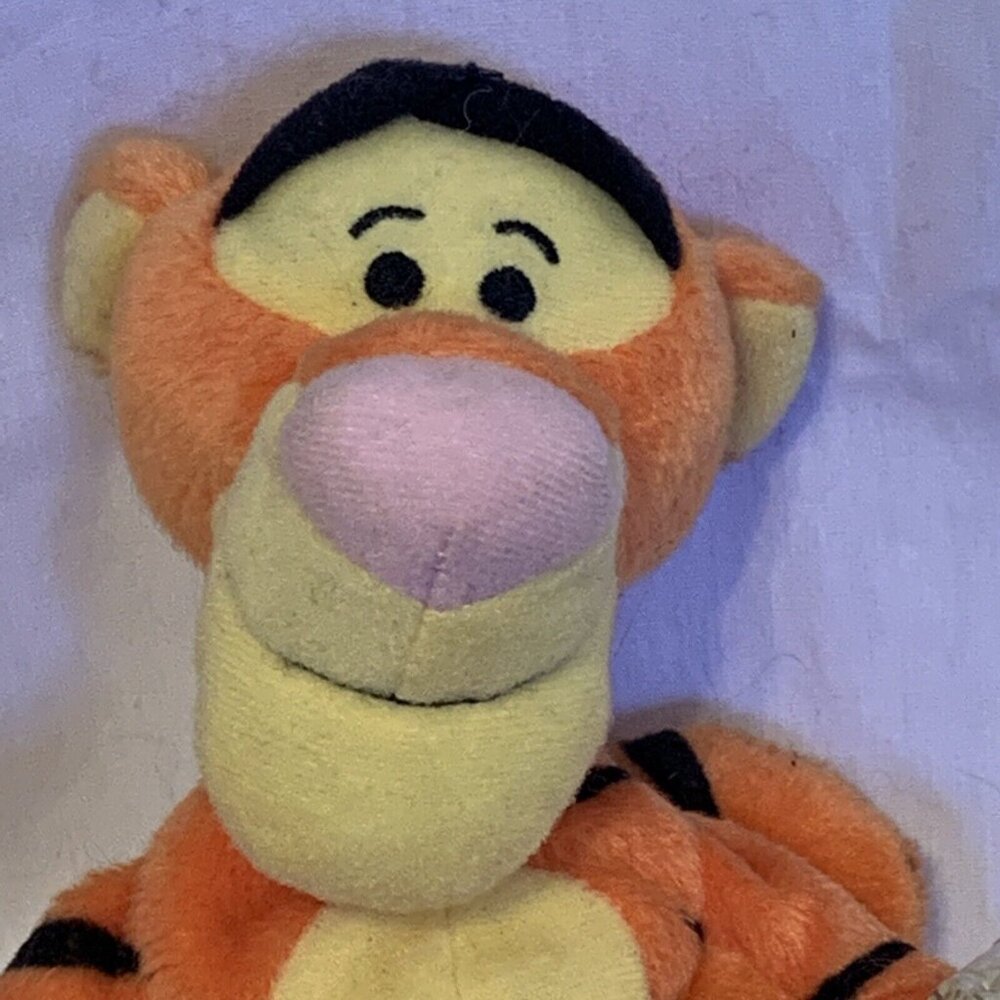 Tigger Plush - Star Bean Arcotoys Mattel - #2 Pooh Series 1999 7" Stuffed Animal - Picture 6 of 12